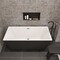 Alfi Brand 59" Black & White Rectangular Acrylic Free Standing Soaking Bathtub AB8834 - alternate 2